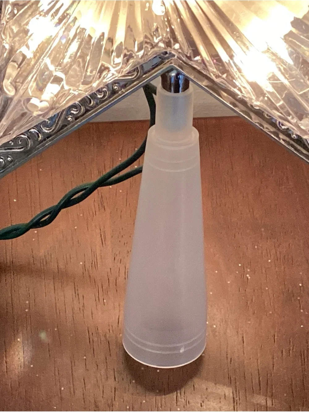 Clear and Silver Illuminated Star Tree Topper - Home Holiday